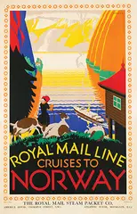 Frederick C. Herrick, Royal Mal Line Cruises to Norway, poster