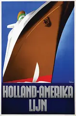 Willem F. ten Broek, Holland-Amerika Lijn, 1936, poster