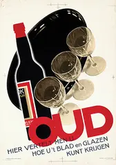 Andries D. Copier, OUD hier vertelt men u hoe u 't blad en glazen kunt krijgen, poster