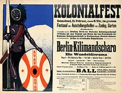Kurt Hassenkamp, Kolonialfest Berlin-Kilimandscharo Zoologischen Garten, 1911, poster