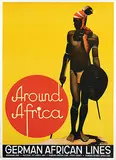 Ottomar C.J. Anton, German African Lines Around Africa, poster
