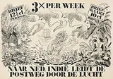 Willem J. Rozendaal, Naar Ned. Indië Leidt de Postweg door de Lucht, 1937, poster