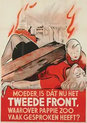 Initial E, Moeder, is dát nu het Tweede Front?, 1943, poster