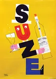 Herbert Leupin, Suze Apéritif á La Gentiane, 1955, poster