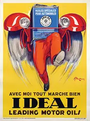 Roger Berckmans, Ideal Leading Motor Oils, 1929, poster