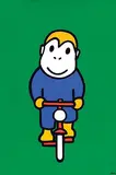 Hendrik Magdalenus (Dick) Bruna, without text (monkey on bicycle)