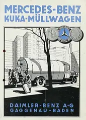 Maiwald, Mercedes-Benz Kuka-Müllwagen Daimler Gaggenau Baden (brochure), poster