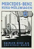 Maiwald, Mercedes-Benz Kuka-Müllwagen Daimler Gaggenau Baden (brochure), poster