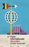 31e Foire Internationale Bruxelles by Advertising Agency Vanypeco, 1957, poster, sold Jul 2023