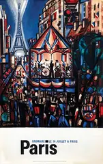 Marcel Gromaire, Paris 14 Juillet (Bastille Day), poster