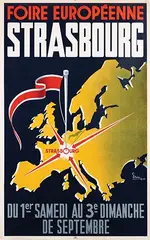 Strasbourg Foire Européenne by Raoul Éric Castel, 1950, poster, sold Jul 2023