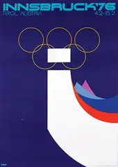 Arthur Zelger, Innsbruck Tirol Austria Olympic Winter Games 1976, 1976, poster