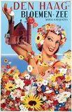 Guust Hens, Den Haag Bloemen-Zee (ridderzaal), 1951, poster