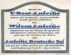 Initial W, U-Boot-Anleihe Wilson Anleihe, 1917, poster