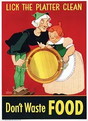 Vernon Grant, Lick the Platter Clean, 1944, poster