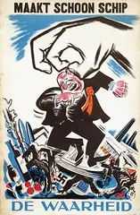 Piet Klaasse, De Waarheid Maakt schoon schip (arresting of collaborators), poster
