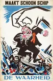 Piet Klaasse, De Waarheid Maakt schoon schip (arresting of collaborators), poster