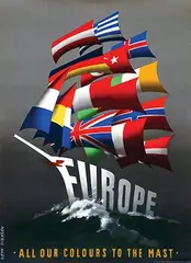 Reyn Dirksen, Europe All our colours to the mast, 1950, poster