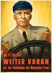 Schubert-Heller, Weiter Voran mit der Nationalen Front (DDR), poster
