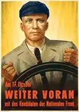 Schubert-Heller, Weiter Voran mit der Nationalen Front (DDR), poster