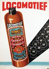 Locomotief Zeer oude genever by Gerben Scheepstra, poster, sold Jul 2023