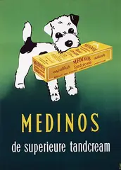 Gerrit A. Dorant, Medinos de superieure tandcream Amersfoort, 1942, poster