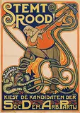 Albert Hahn, Stemt Rood ! S.D.A.P., 1918, poster