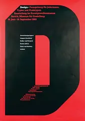 Jörg Hamburger, Kunstgewerbemuseum Zürich Design - Formgebung für jedermann, 1983, poster