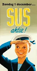 Reyn Dirksen, SUS (Sla-Uw-Slag Loterij) Amsterdam (Kon. Marine), 1957, poster