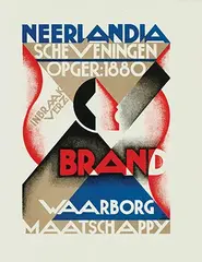 Jan H. Albarda, Neerlandia Scheveningen Brand Waarborg Maatschappy, 1929, poster