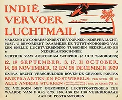 Anton van der Valk, Indië Vervoer Luchtmail, 1929, poster