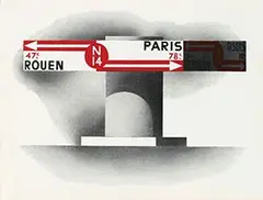 Cassandre, N14 Rouen Paris, 1933, poster