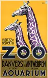 Edgard Darimont, Visitez le ZOO d'Anvers (giraffes), 1935, poster