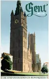 Herman Verbaere, Gent Belgie De Stad van Bloemen en Monumenten, 1949, poster