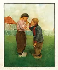 F. Charlet, Without text (cigar smoking children), poster