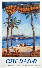 Edmond Ceria, Côte D'Azur, 1951, poster