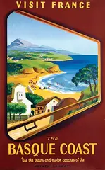 Jean Garcia, Visit France The Basque Coast, 1952, poster