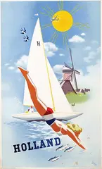 Jan Wijga, Holland (diving lady), poster