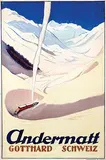 Initial T., Andermatt Gotthard Schweiz, poster
