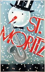 Charles Kuhn, St. Moritz, 1928, poster
