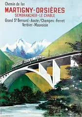 J. Monay, Martigny-Orsières, poster