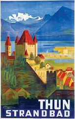 Etienne Clare, Thun Strandbad, 1936, poster