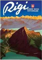 Carl F. Moos, Rigi Schweiz, 1939, poster