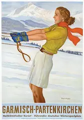 Rolf Niczky, Garmisch-Partenkirchen Wintersportplatz, 1935, poster
