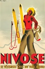 Kama Mégève, Nivose Le Vêtement "Chic du Vrai" Skieur, poster