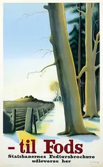 Aage Rasmussen, til fods (hiking), 1939, poster