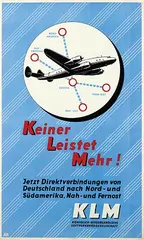 Pahlow, KLM nach Nord- und Südamerika, Nah- und Fernost (constellation), poster