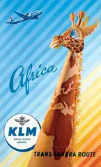 Paulus Casper Erkelens, KLM Africa Trans-Sahara Route, 1953, poster