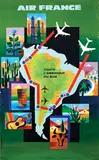 Jacques Nathan-Garamound, Air France Toute L'Amérique du Sud, 1963, poster