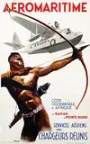 Albert V.E. Brenet, Chargeurs Réunis Aeromaritime de Dakar a Pointe Noire, poster